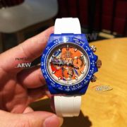 Replica AET Remould Picasso Rolex Daytona Blue Ceramic White Strap Replica Watch